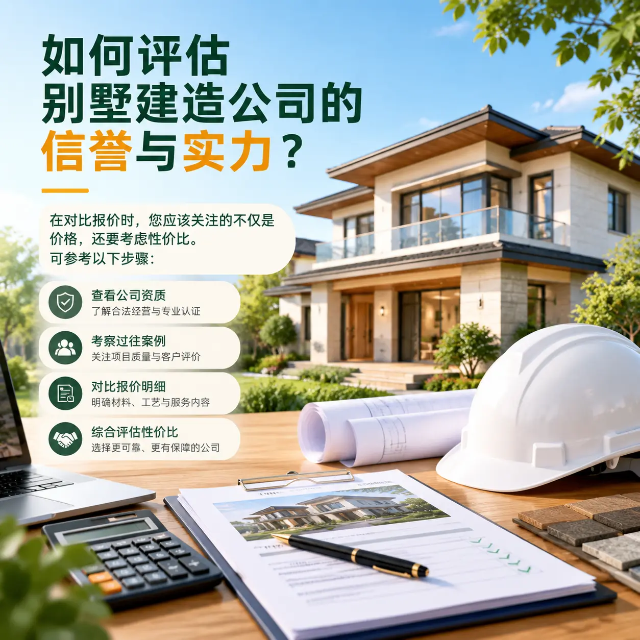 如何评估 福泉 别墅建造公司的信誉与实力？